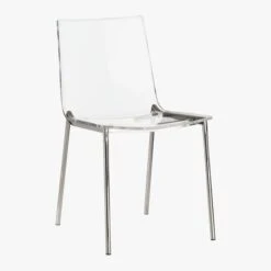 Chiaro Clear Chair Nickel -Optimal Furniture Store ChiaroChairNickel3QF19