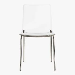 Chiaro Clear Chair Nickel -Optimal Furniture Store ChiaroChairNickelSOF19