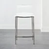 Chiaro Clear Counter Stool Nickel