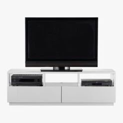 Chill High-Gloss White Media Console 60'' -Optimal Furniture Store ChillMediaConsoleAV1F10