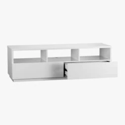 Chill High-Gloss White Media Console 60'' -Optimal Furniture Store ChillMediaConsoleAV2F10