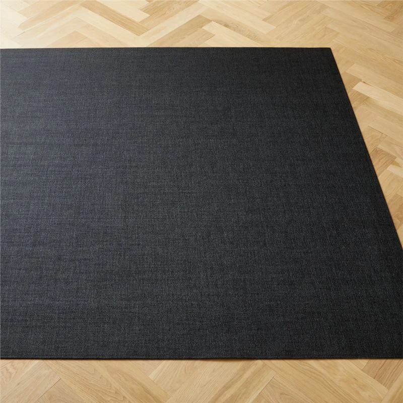 Chilewich® Black Boucle Utility Mat 3.8'x6' 2 Chilewich® Black Boucle Utility Mat 3.8'x6' - Image 2