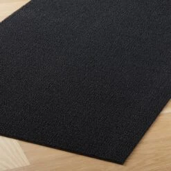 Chilewich Solid Black Shag Runner Rug 2'x6' -Optimal Furniture Store ChlwchSldBkShgRnnr24X72inAVSHS21