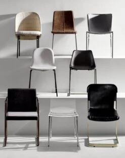 Chiaro Clear Chair Nickel -Optimal Furniture Store ChordWovenBackDiningChairAG19