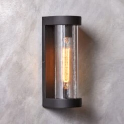 Ciel Textured Glass Wall Sconce Light -Optimal Furniture Store CielTxtdGlsSconceROS23