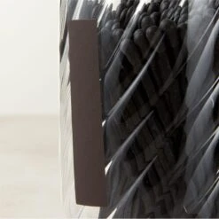 Small Glass Cloche With Black Matches -Optimal Furniture Store ClocheWBlackMatchesSmallHAVSHF22