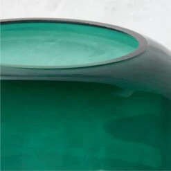 Coco Round Forest Green Glass Hurricane Candle Holder Small -Optimal Furniture Store CocoFrstGrnSmlGlsHrrcnAV3SHS22