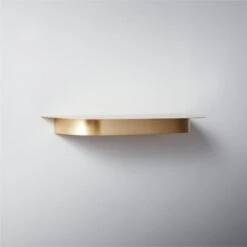 Collar Brass Wall Shelf Small 18" -Optimal Furniture Store CollarBrsWallLdgSm18inAV2SHS21