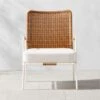 Colombe Ivory Metal And Rattan Outdoor Lounge Chair With Ivory Sunbrella® Cushions