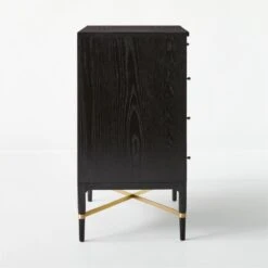 Connoisseur 5-Drawer Black Oak Wood Dresser Model 1003 -Optimal Furniture Store ConnoisseurDresserSDSSS21