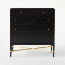 Connoisseur 5-Drawer Black Oak Wood Dresser Model 1003 -Optimal Furniture Store ConnoisseurDresserSOSSS21