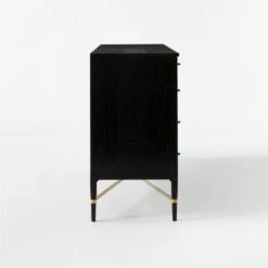 Connoisseur 8-Drawer Black Oak Wood Dresser Model 1006 -Optimal Furniture Store ConnoisseurWideDresserSDSSS21