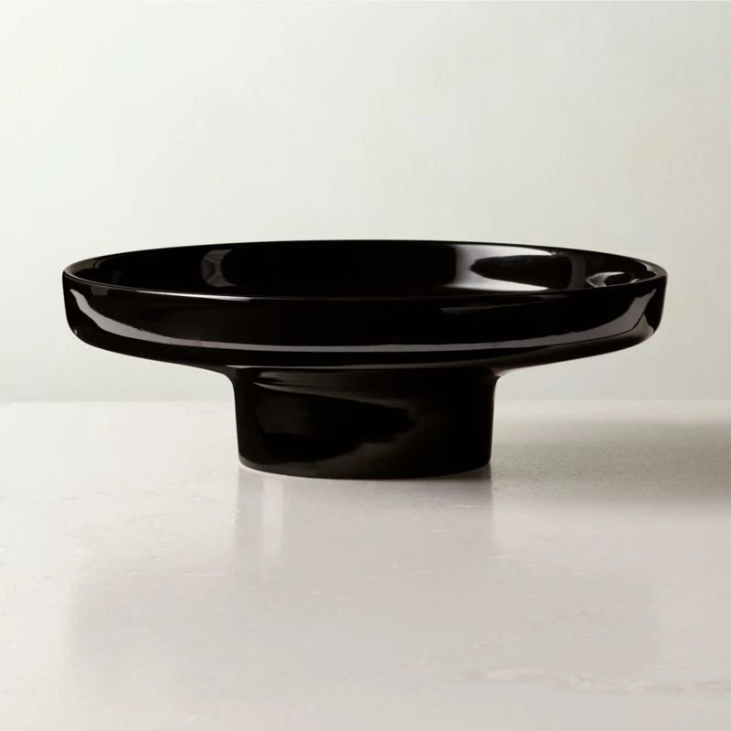 Contempri Footed Black Serving Bowl 1 Contempri Footed Black Serving Bowl
