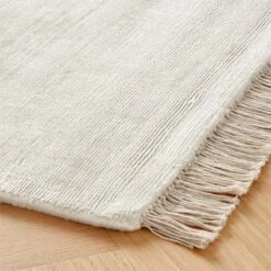Cornrows Handloomed Ivory And Black Viscose Area Rug 5'x8' -Optimal Furniture Store CornrowsHdldWlIvNBkRg8x10AVSHS23