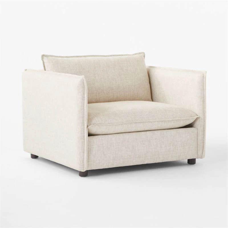 Corroy Natural Linen Chair And A Half 3 Corroy Natural Linen Chair And A Half - Image 3