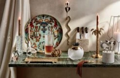 Stalk Gold Serving Platter -Optimal Furniture Store CosetteCrystalTaperCandleGG19 1