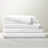 Organic Cotton Percale 400-Thread-Count White Full/Queen Bedding Set