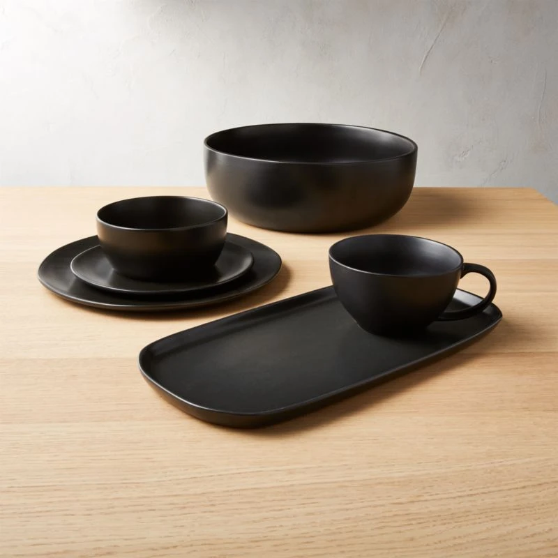 Crisp Matte Black Soup Bowl Set Of 8 2 Crisp Matte Black Soup Bowl Set Of 8 - Image 2