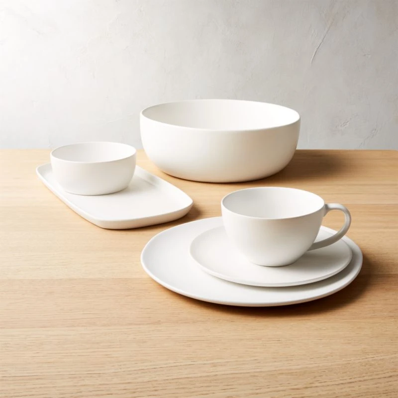 Crisp Matte White Soup Bowl Set Of 8 2 Crisp Matte White Soup Bowl Set Of 8 - Image 2