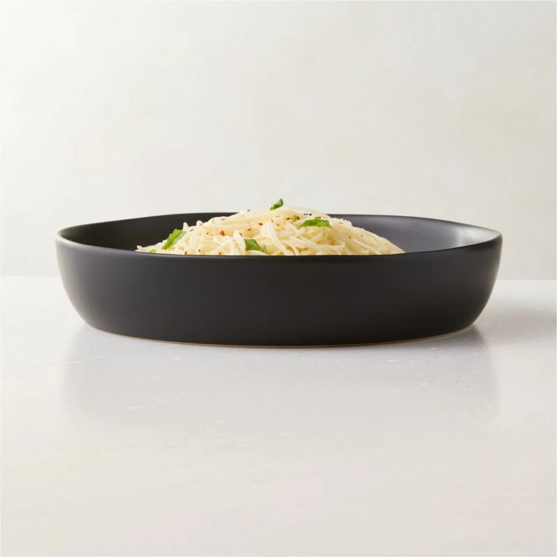Crisp Matte Black Serving Bowl Large 2 Crisp Matte Black Serving Bowl Large - Image 2