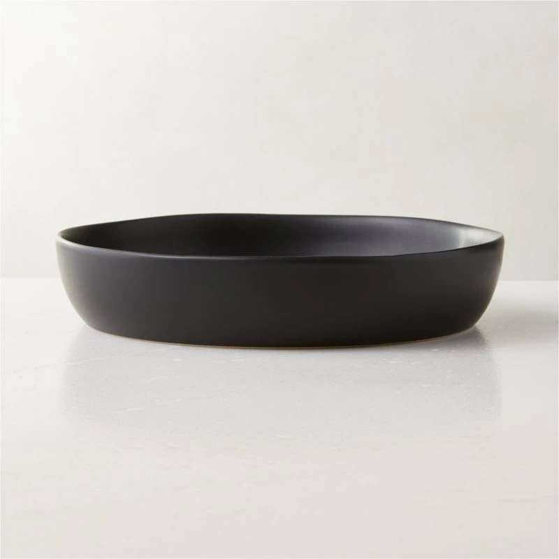Crisp Matte Black Serving Bowl Large 1 Crisp Matte Black Serving Bowl Large