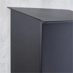 Damon Black Vertical Mailbox -Optimal Furniture Store DamonVrtBlackMailboxAV3SHF22