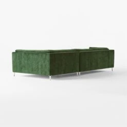 Decker 2-Piece L-Shaped Green Performance Velvet Sectional Sofa With Right Arm Chaise -Optimal Furniture Store Decker2PcGrnRAChsSctSofa3QBSSF23
