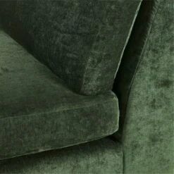 Decker Green Performance Velvet Armless Loveseat -Optimal Furniture Store Decker3PcGrnALChrSctSofaAVSSF23 1