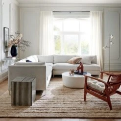 White Cotton Basketweave Window Curtain Panel 48"x84" 8 White Cotton Basketweave Window Curtain Panel 48"x84" -Optimal Furniture Store Decker3PieceSnowSectionalFB21 1x1 2