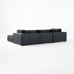 Deseo 4-Piece Modular Charcoal Grey Performance Velvet Sectional Sofa -Optimal Furniture Store Deseo4PcChrcVlvtSectSofa3QBSSF23