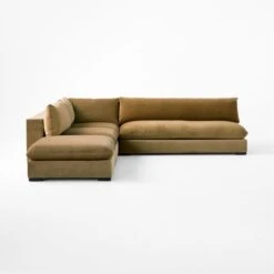 Deseo 4-Piece Modular Copper Brown Performance Velvet Sectional Sofa With Loveseat -Optimal Furniture Store Deseo4PcCpprAptSctSofaSDSSF23