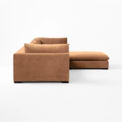 Deseo 4-Piece Modular Copper Brown Performance Velvet Sectional Sofa -Optimal Furniture Store Deseo4PcCpprSectSofaSDSSF23