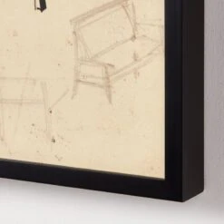 'Design For A Chair I' Framed Reproduction By Carel Adolph Lion Cachet 18''x22'' -Optimal Furniture Store DesignForAChairI18x22inAV2SHF22