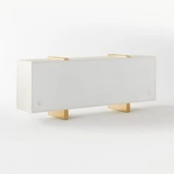 Dorset Lacquered White Linen Credenza -Optimal Furniture Store DorsetLinenCredenza3QBSSS21