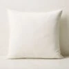 Doux White Velvet Throw Pillow With Down-Alternative Insert 23''