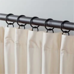 Matte Black Curtain Rings Set Of 9 -Optimal Furniture Store DraperyRingsBlackS9SHF21