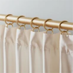 Brushed Brass Curtain Rings Set Of 9 -Optimal Furniture Store DraperyRingsBrshdBrassS9SHF21