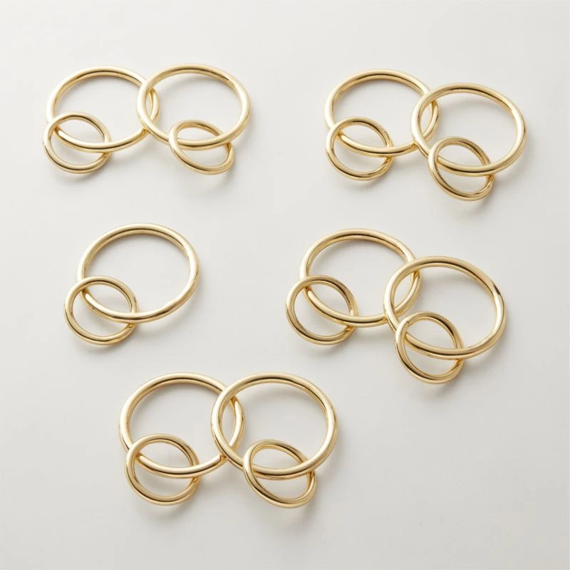 Polished Brass Curtain Rings Set Of 9 1 Polished Brass Curtain Rings Set Of 9