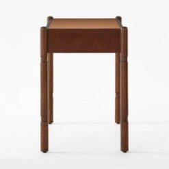 Dreher Brown Leather Desk With Drawer -Optimal Furniture Store DreherWoodDeskSDSSS22