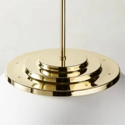 Dufrene Polished Brass Pendant Light -Optimal Furniture Store DufrenePldBrsPendantAV2SHS23