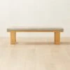 El Molino Oak Dining Bench With Suede Cushion