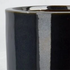 Elone Black Metallic Footed Outdoor Planter Small -Optimal Furniture Store EloneMtllcGlzPlanterLrgAV2SHS23