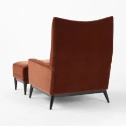 Embassy Bronze Brown Velvet Lounge Chair 314 And Ottoman 310 -Optimal Furniture Store EmbassyBrzVltLgChrNOttmn3QBSSF23