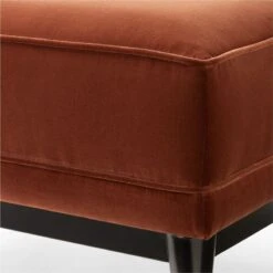 Embassy Bronze Brown Velvet Lounge Chair 314 And Ottoman 310 -Optimal Furniture Store EmbassyBrzVltOttomanAVSSF23