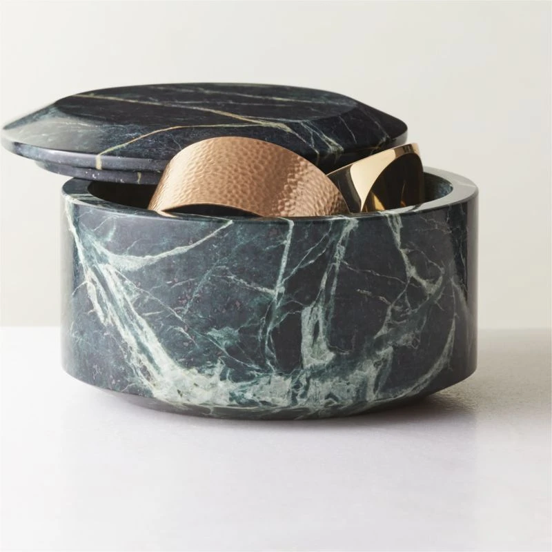 Emil Round Green Spider Marble Box 2 Emil Round Green Spider Marble Box - Image 2