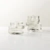 Emitt Cast Glass Taper Candle Holder Set Of 2