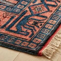 Eros Handknotted Red And Blue Area Rug 5'x8' -Optimal Furniture Store ErosHandknottedRug8x10ROF20