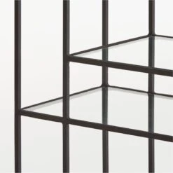 Euclidean Black Metal Etagere -Optimal Furniture Store EuclideanBlackEtagereAVSSS21
