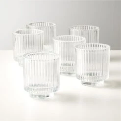 Ezra Glass Tealight Candle Holders Set Of 6