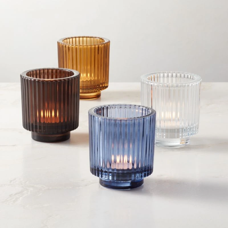 Ezra Glass Tealight Candle Holders Set Of 6 4 Ezra Glass Tealight Candle Holders Set Of 6 - Image 4